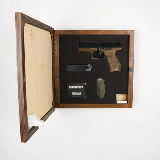 Brown, 12"x12" Personalized Hanging Gun Concealment
