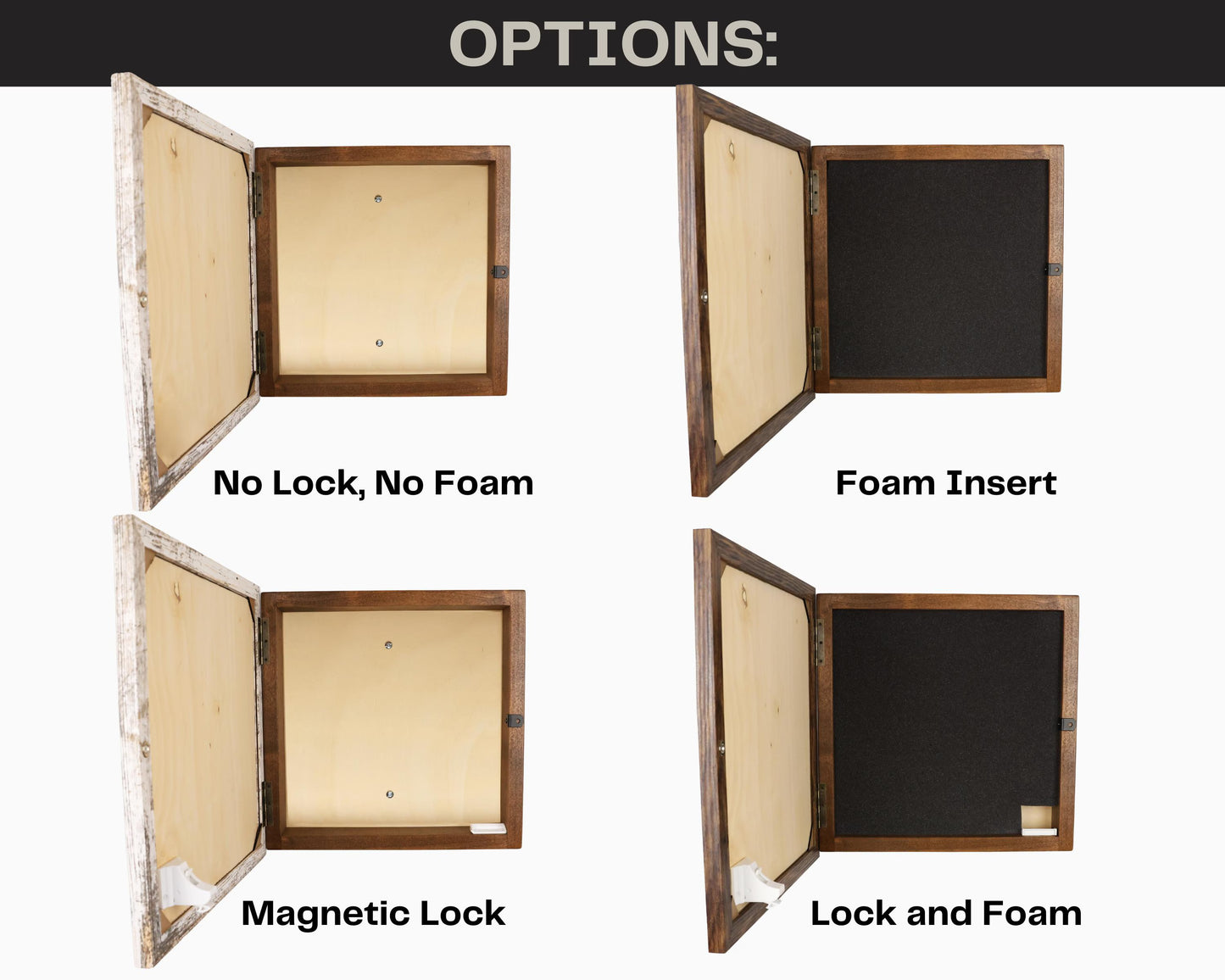 White, 12"x12" Personalized Hanging Gun Concealment