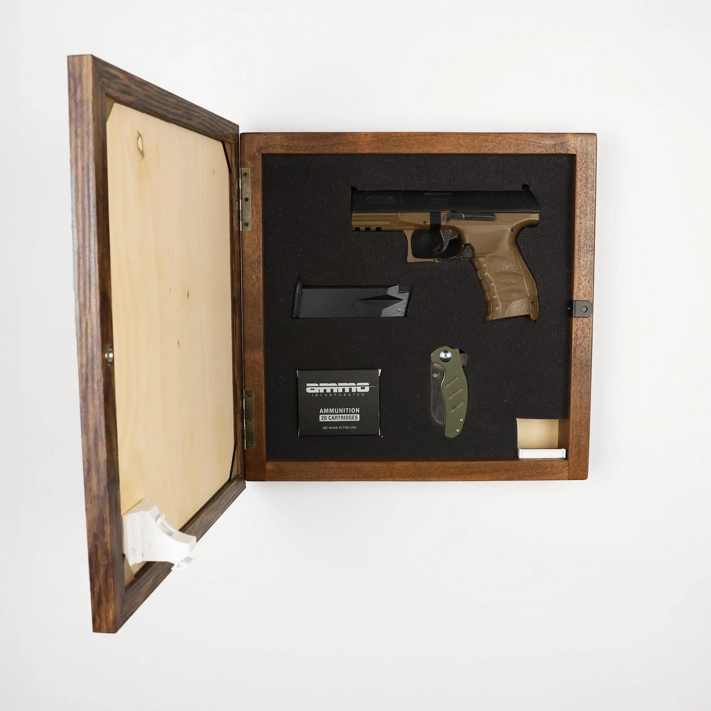 Brown, 12"x12" Personalized Hanging Gun Concealment