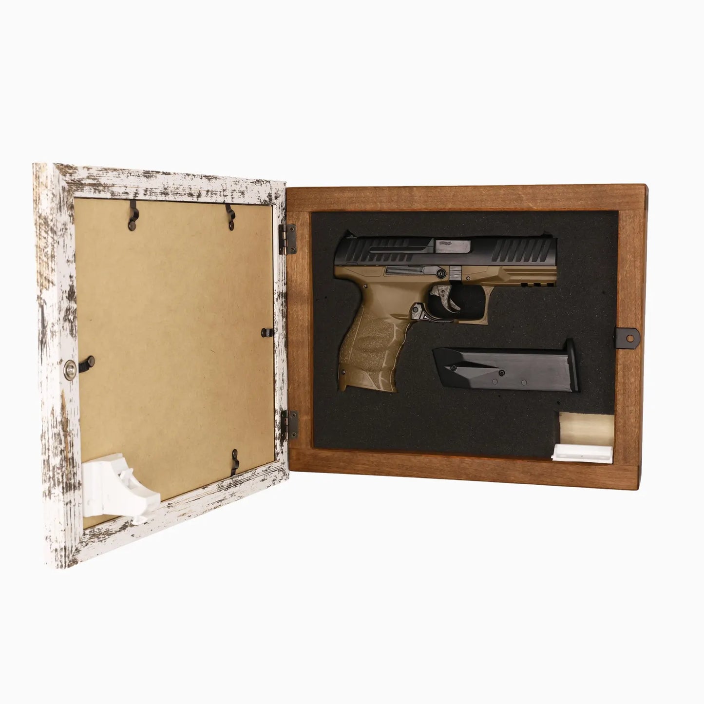 White, 8x10 Concealment Picture Frame Horizontal