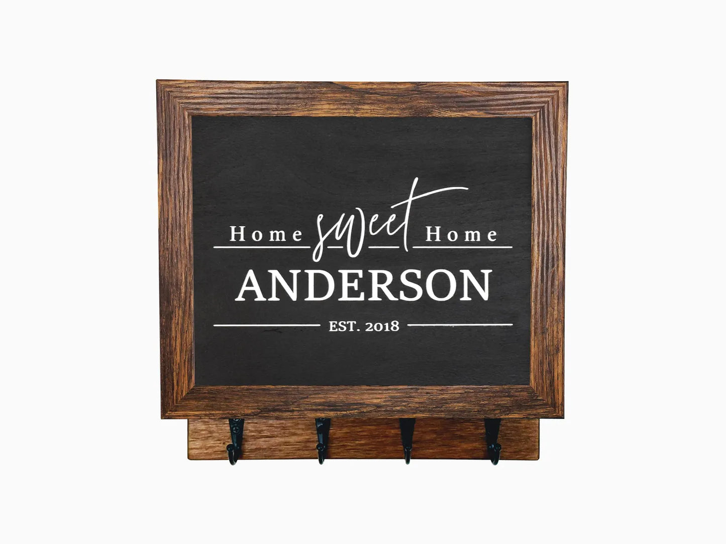 Personalized Last Name Key Holder, 8x10