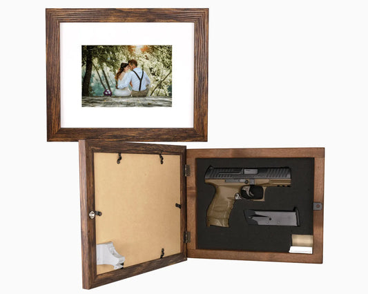 Brown, 8x10 Concealment Picture Frame Horizontal