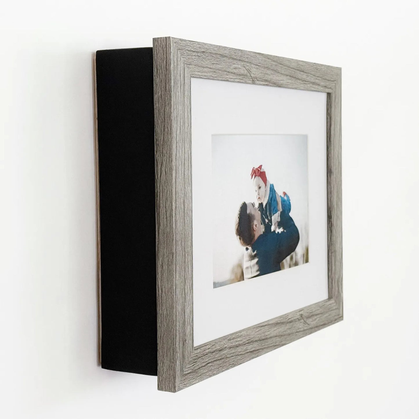 Grey, 8x10 Concealment Picture Frame Horizontal