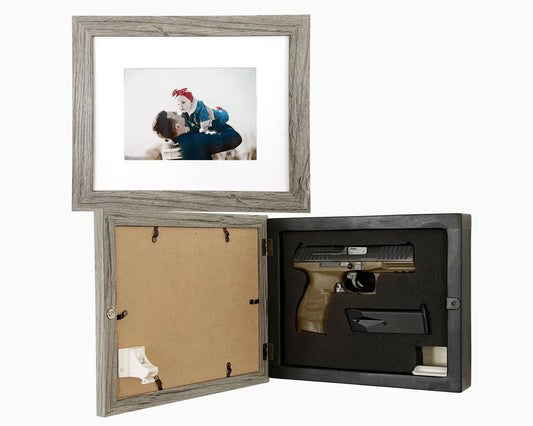 Grey, 8x10 Concealment Picture Frame Horizontal