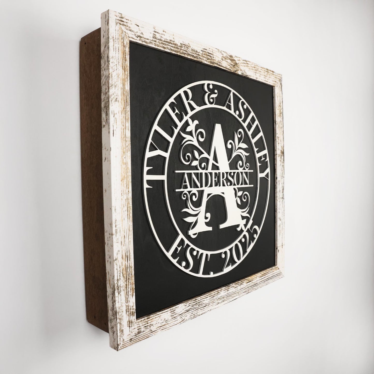 White, 12"x12" Personalized Hanging Gun Concealment